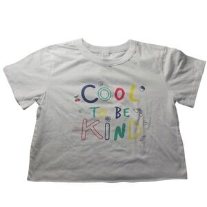 Cool‎ to Be Kind Crop Tee Women's M NWT Positive Graphic Top Y2K Retro Style